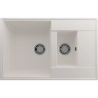 Кухонная мойка Ulgran Quartz Prima 780 1,5 K-01 Жасмин искусственный камень (литьевой мрамор) встраиваемый
