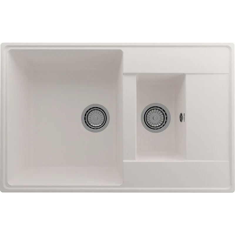 Кухонная мойка Ulgran Quartz Prima 780 1,5 K-01 Жасмин искусственный камень (литьевой мрамор) встраиваемый