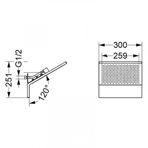 Верхний душ Vincea Futura VSHD-2F11MB Черный матовый нержавеющая сталь на стену