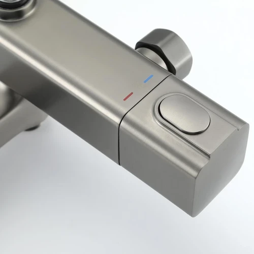 Душевая система Gappo G2491-9 с термостатом цвет Оружейная сталь