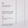 Душевая дверь AM.PM Sunny 90 W87G-90-1P-MT профиль Хром матовый стекло прозрачное