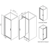 Душевая дверь AM.PM Gem 90 W90G-90-1P-MT профиль Хром матовый стекло прозрачное