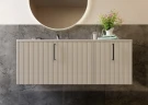 Тумба с раковиной SanVit Рольф L 120 krolfL120 подвесная Белый глянец МДФ / ЛДСП