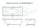 Ванна из искусственного камня Delice Scandi 150х70 DLR330023R-G цвет Белый