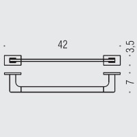 Полотенцедержатель Colombo Design Look B1609.HPS1 Нержавеющая сталь