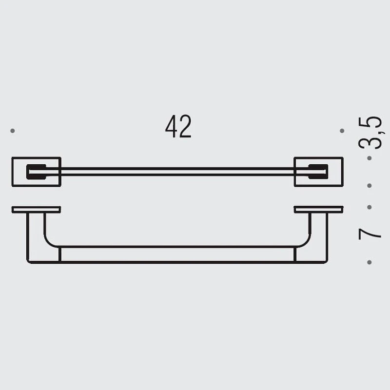 Полотенцедержатель Colombo Design Look B1609.HPS1 Нержавеющая сталь