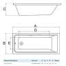 Акриловая ванна Alba Spa Gamma 150х70 ВПР0220200100 без гидромассажа