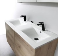 Раковина CeramaLux 121 YJ809-120 Белая фаянс полувстраиваемая