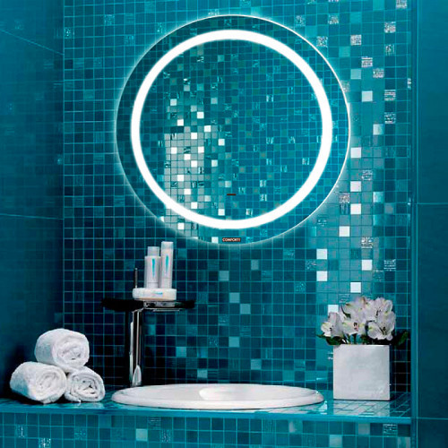 Зеркало Comforty Круг 75 00-00013782 с подсветкой с бесконтактным выключателем стекло