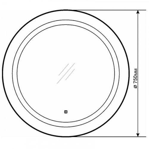 Зеркало Comforty Круг 75 00-00013782 с подсветкой с бесконтактным выключателем стекло