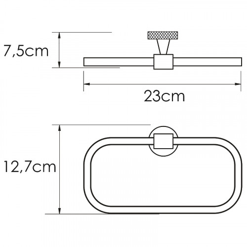 Кольцо для полотенец WasserKRAFT Tauber K-64460 Никель