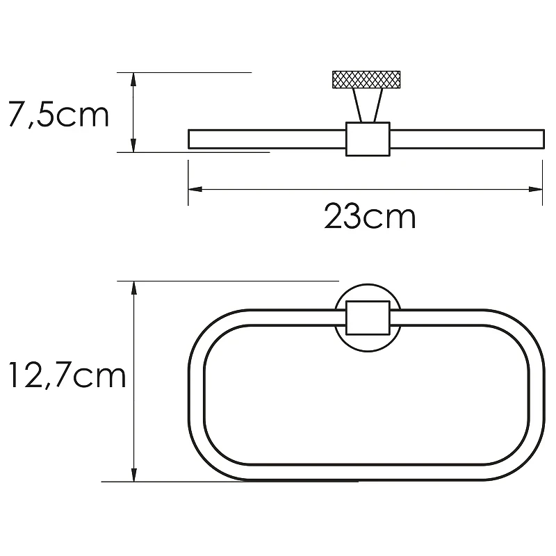 Кольцо для полотенец WasserKRAFT Tauber K-64460 Никель