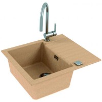 Кухонная мойка Alveus Granital Cadit 10 Beige G55 590x500 1132019 Бежевая искусственный камень (литьевой мрамор) встраиваемый