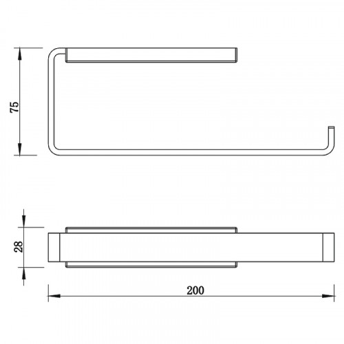Полотенцедержатель Whitecross Cubo nickel brushed CU2456NIB Брашированный никель