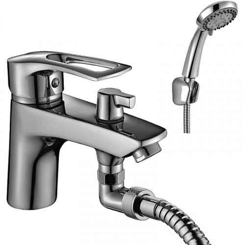 Смеситель на борт ванны Rossinka T40-38 Хром латунь