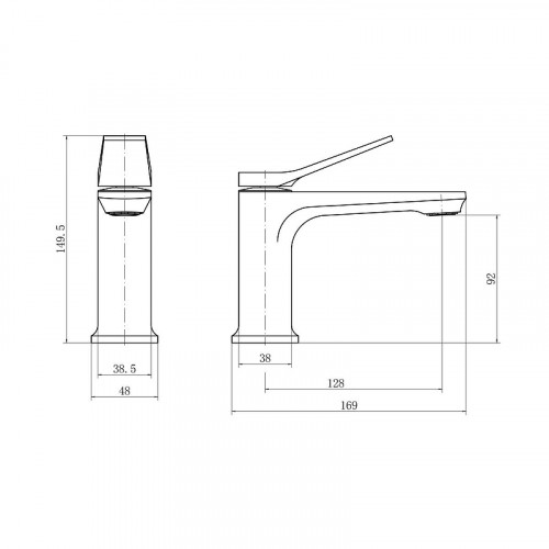 Смеситель для раковины Fashun A1086-7 цвет Черный