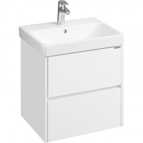 Тумба с раковиной Aquaton Сканди 55 1A2517K0SD010 подвесная Белая МДФ / ЛДСП