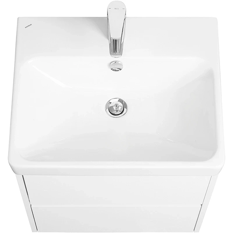 Тумба с раковиной Aquaton Сканди 55 1A2517K0SD010 подвесная Белая МДФ / ЛДСП