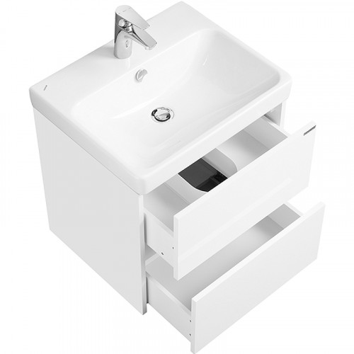 Тумба с раковиной Aquaton Сканди 55 1A2517K0SD010 подвесная Белая МДФ / ЛДСП