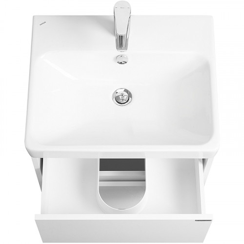 Тумба с раковиной Aquaton Сканди 55 1A2517K0SD010 подвесная Белая МДФ / ЛДСП