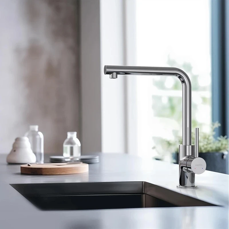 Смеситель для кухни Aquatek Европа AQ1380CR Хром латунь