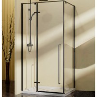 Душевой уголок Vincea Slim-N 100x100 VSR-5SN1010CLB профиль Черный стекло прозрачное