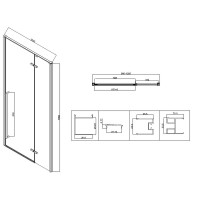 Душевой уголок Vincea Slim-N 100x100 VSR-5SN1010CLB профиль Черный стекло прозрачное