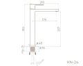 Смеситель для раковины Knotlor Stable KN-24/BL цвет Черный матовый