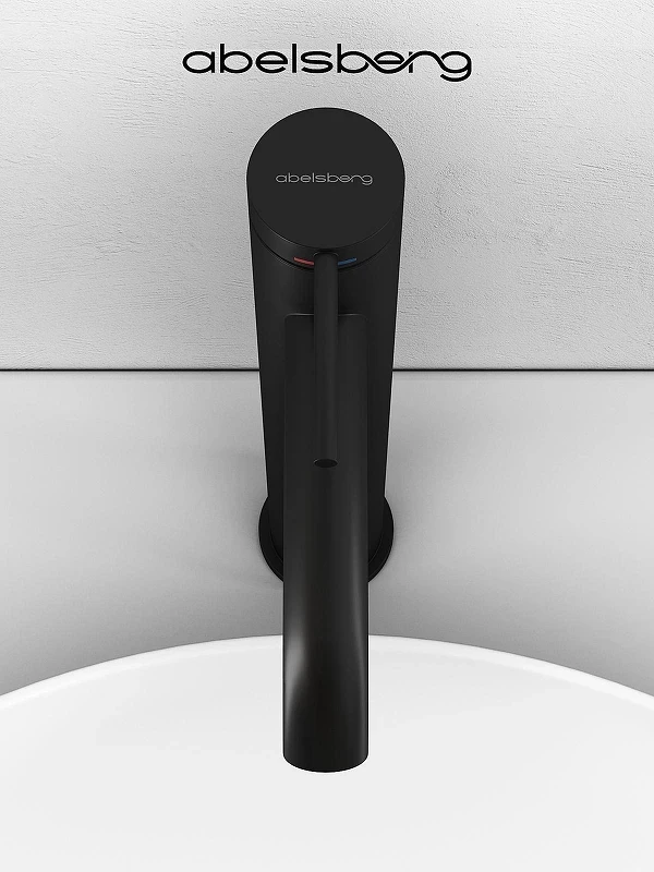 Смеситель для раковины Abelsberg Fluida ERF22003MB цвет Вулканический черный