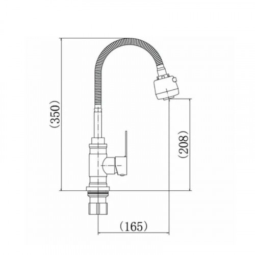 Смеситель для кухни Fashun A54301-3 цвет Сатин