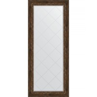 Зеркало Evoform Exclusive-G Floor 207х87 BY 6340 с гравировкой в багетной раме - Состаренное дерево с орнаментом 120 мм стекло