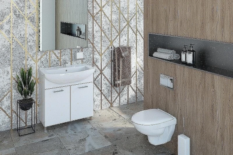 Унитаз с инсталляцией Rosa Элеганс Люкс Вн УнБ32 4620008195438 + Grohe Rapid SL 38775001 с сиденьем Микролифт и клавишей смыва Хром