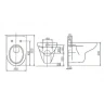 Унитаз с инсталляцией Rosa Элеганс Люкс Вн УнБ32 4620008195438 + Grohe Rapid SL 38775001 с сиденьем Микролифт и клавишей смыва Хром