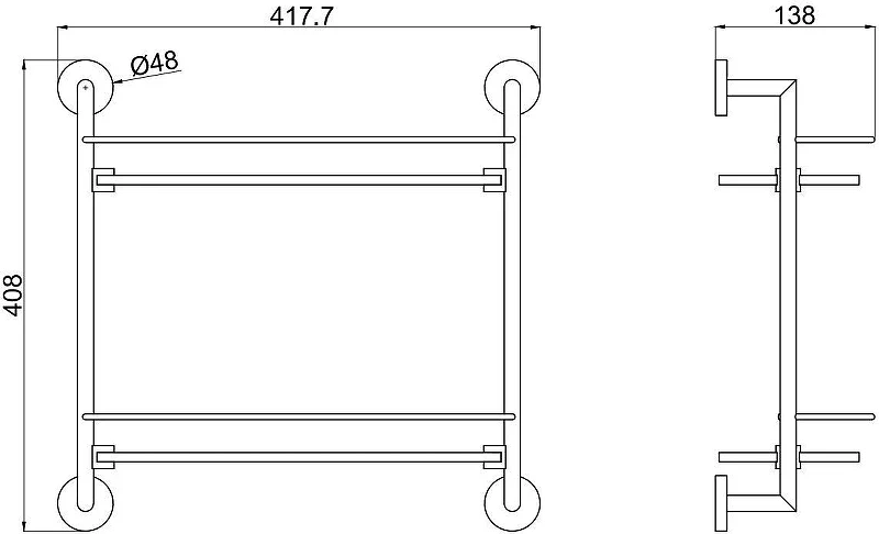 Стеклянная полка Allen Brau Priority 6.31015-GB цвет Золото