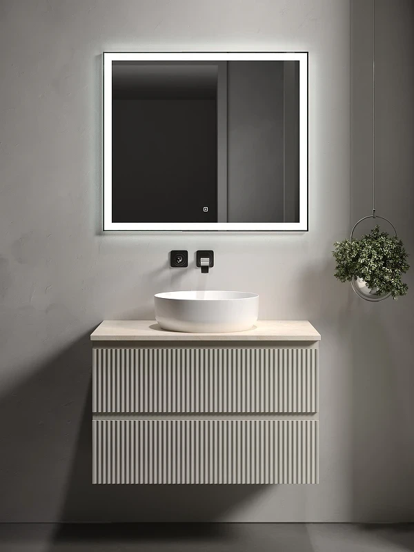 Тумба под раковину Sancos Snob R 80 SNR80CE подвесная Beige Soft МДФ / ЛДСП