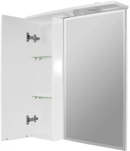 Зеркало со шкафом Mixline Кассиопея 75 L 534973 с подсветкой Белое