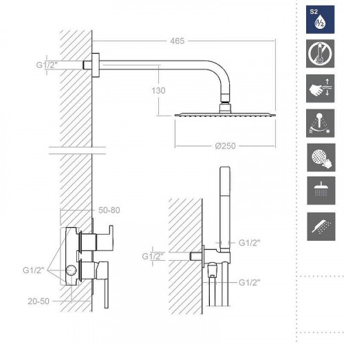 Душевая система Ramonsoler Drako K3315021 Хром