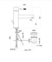 Смеситель для раковины Fiore Xenon 44CR5276