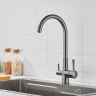 Смеситель для кухни Shevanik S428T цвет Оружейная сталь