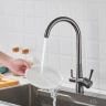 Смеситель для кухни Shevanik S428T цвет Оружейная сталь
