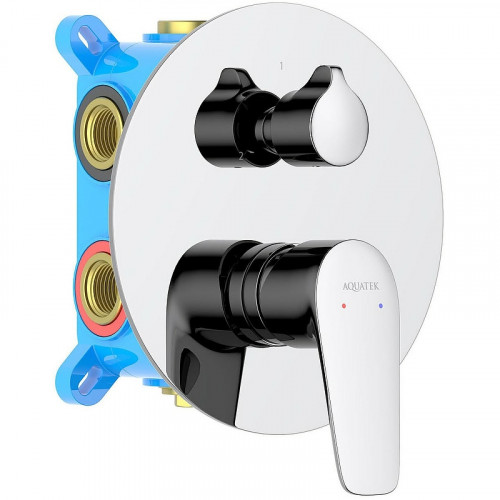 Смеситель для душа Aquatek Бетта AQ1147CR Хром латунь встраиваемый