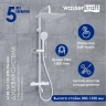 Душевая система WasserKRAFT A188.163.155.WM Thermo с термостатом Белый матовый латунь на стену
