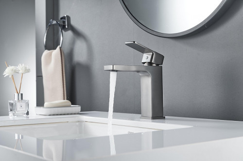 Смеситель для раковины Shevanik S9701T цвет Оружейная сталь