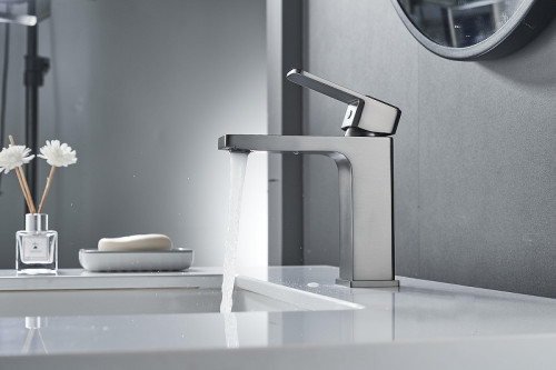 Смеситель для раковины Shevanik S9701T цвет Оружейная сталь