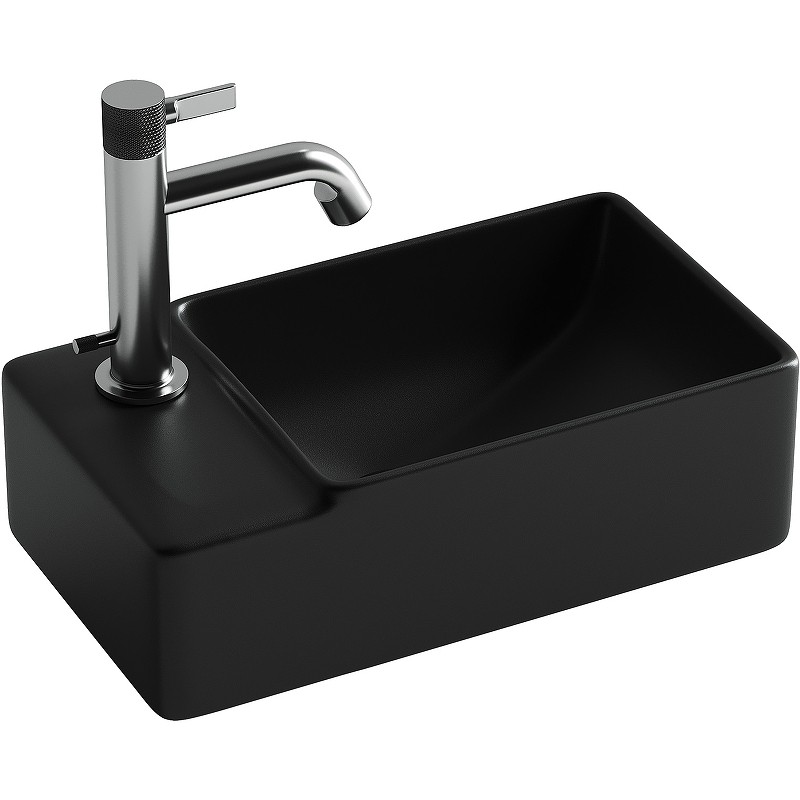 Раковина Ceramicanova Element 40 CN5046MB Черная матовая фарфор подвесная