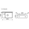 Раковина Ceramicanova Element 40 CN5046MB Черная матовая фарфор подвесная