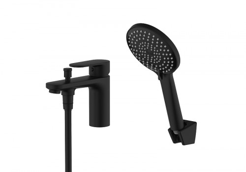 Смеситель на борт ванны Aquatek Ника AQ1844MB цвет Черный матовый