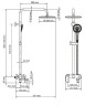 Душевая система WasserKRAFT Mindel A18501 Белая матовая латунь на стену