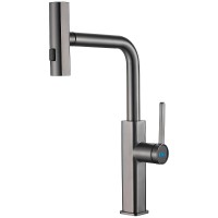 Смеситель для кухни Haiba HB73824-3 Оружейная сталь латунь