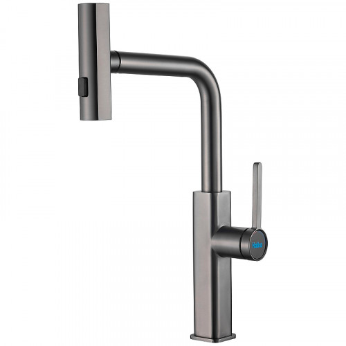 Смеситель для кухни Haiba HB73824-3 Оружейная сталь латунь